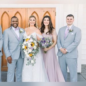 Revelry Rosalie Tulle Convertible Dress in Dusty Quartz size 8